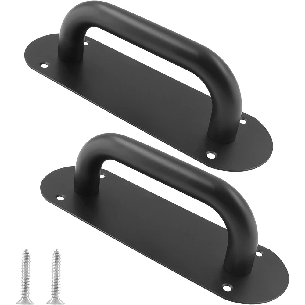 Matte Black Heavy Duty Barn Door Pull Handles Sliding Door Handle Pull Plate 7.8