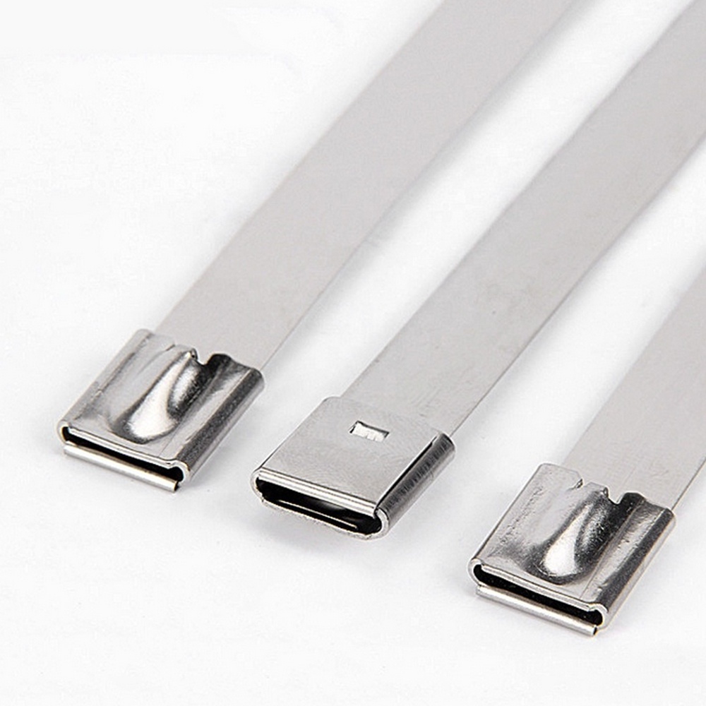 Naked Stainless Steel AISI304/316 Cable Tie/Metal Bundling Belt Steel Ball Self Locking Type Zip Tie