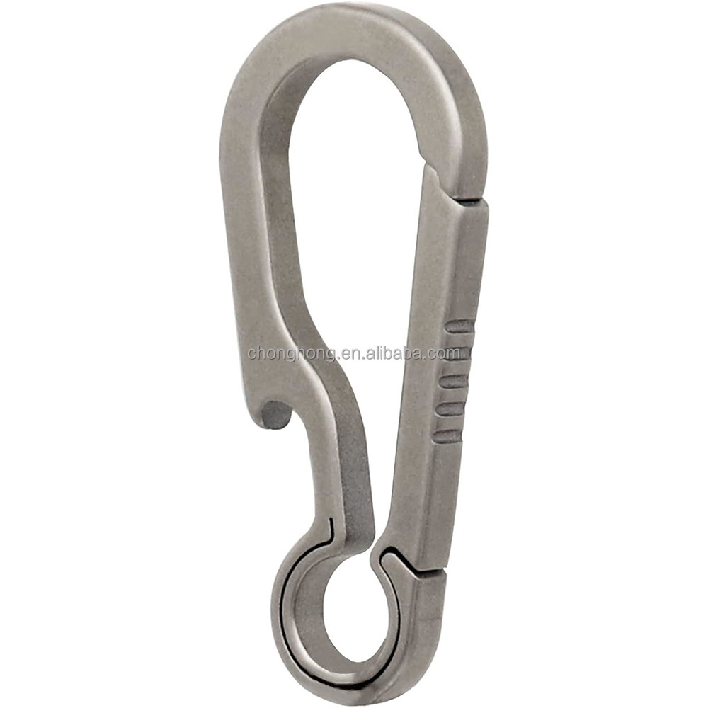 Titanium Alloy Carabiner Keychain Clip Mini Keychain Hook Small Key Clip EDC Quick Release Hooks