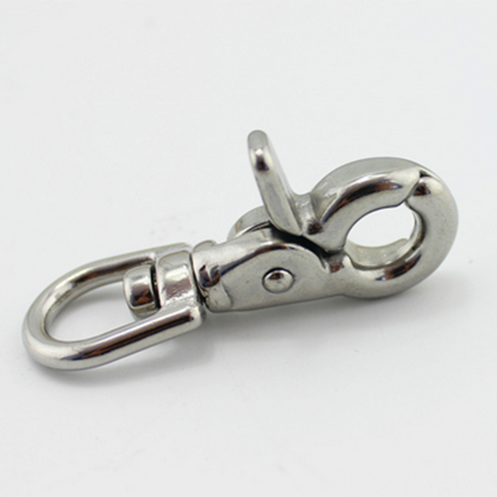 Stainless Steel Trigger Snap Hook SS304 316 Swivel Eye Lobster Clasps Buckles Metal Snap Hook for Handbag