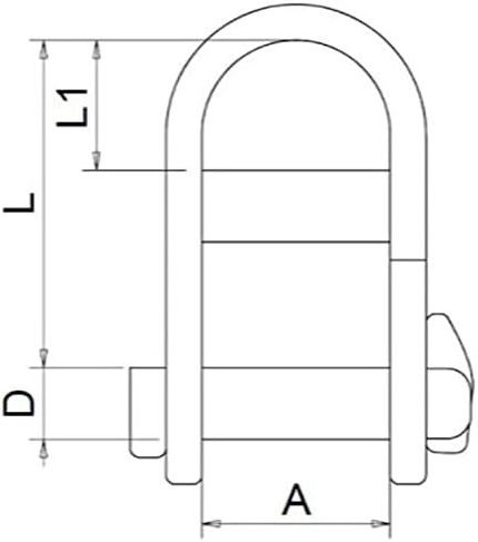 Stainless Steel Marine Grade Key Pin Halyard Shackle