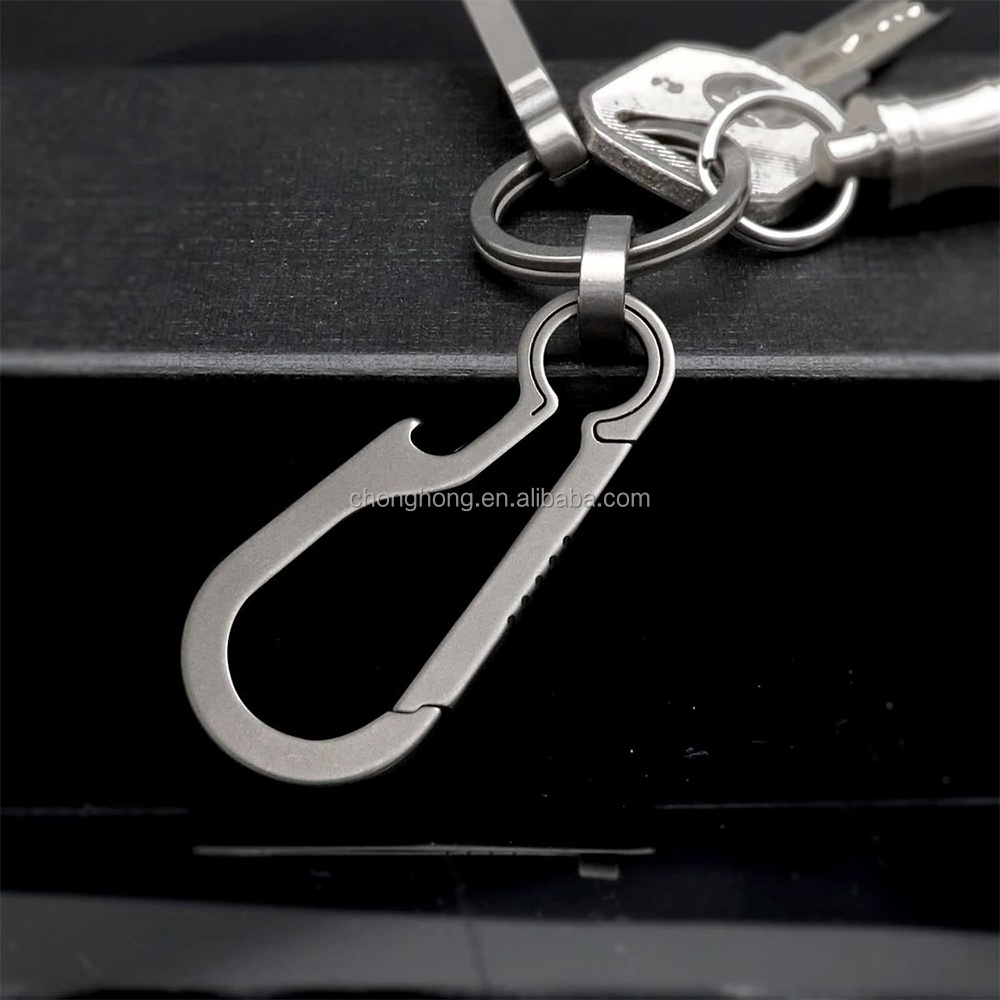 Titanium Alloy Carabiner Keychain Clip Mini Keychain Hook Small Key Clip EDC Quick Release Hooks