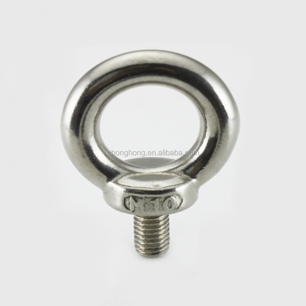 High Quality Stainless Steel 304 316 M6 M8 M10 M12 JIS Type 1168 Din 580 DIN582 Eye Bolt Lifting Bolt Rigging Hardware Fittings