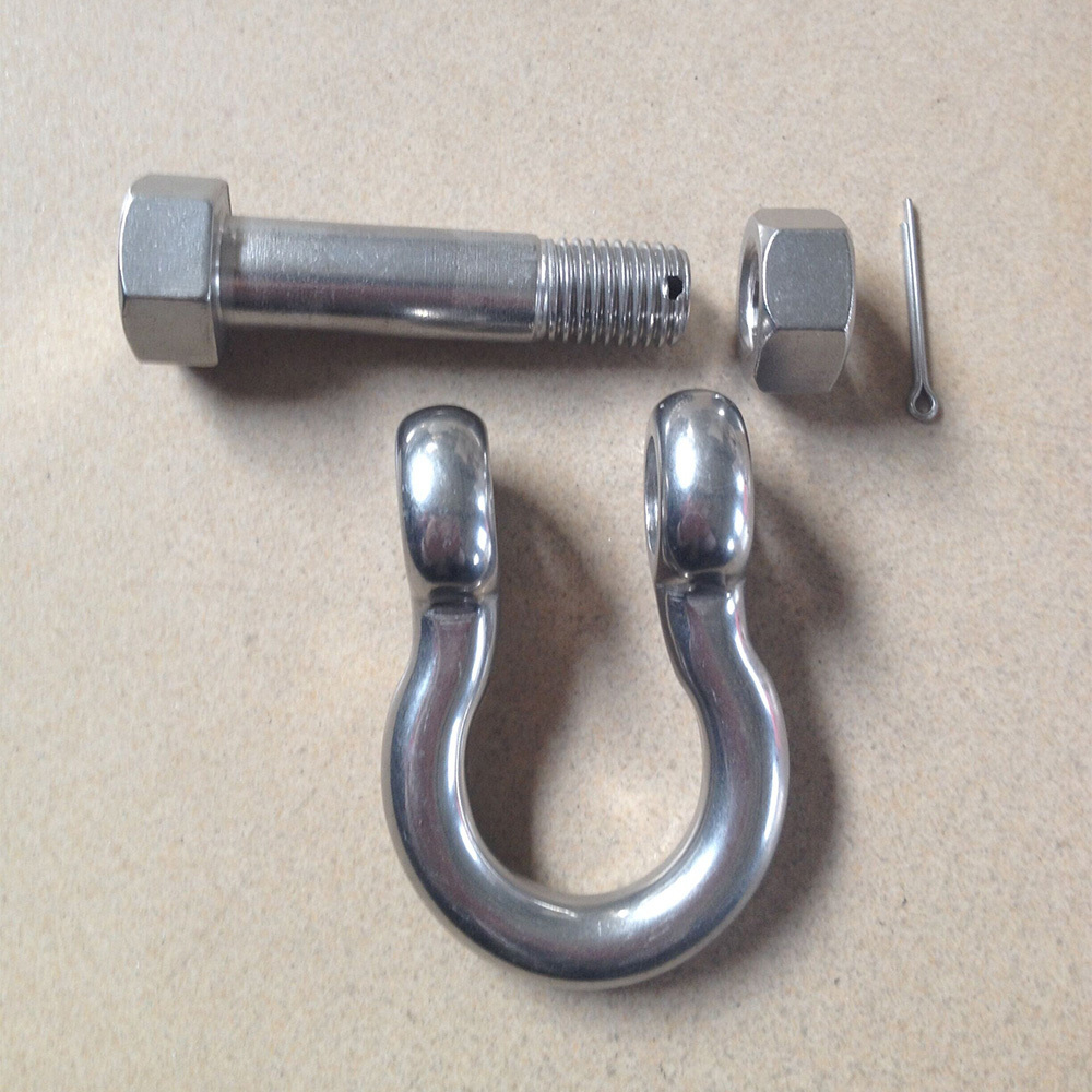 U.S. Type G2130 Bow Shackle US Type Stainless Steel Anchor Shackle with Safety Bolt and Nut