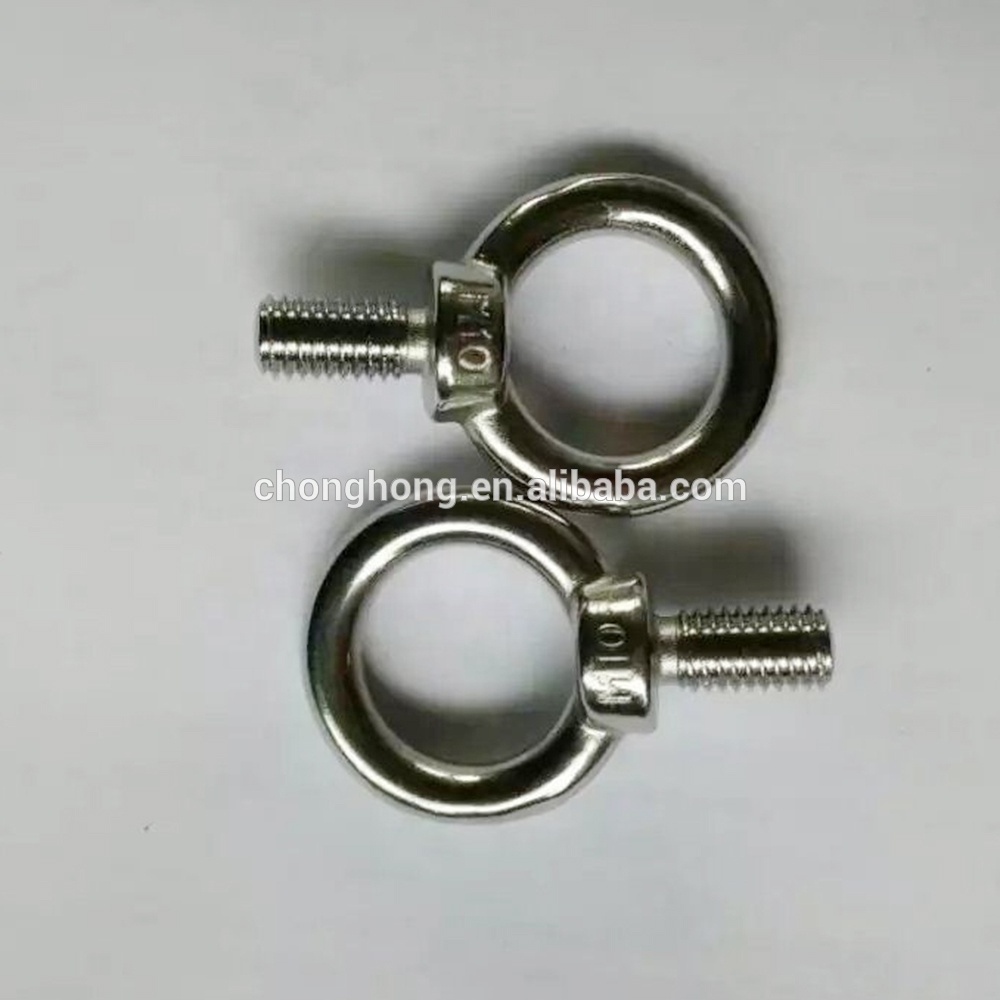 High Quality Stainless Steel 304 316 M6 M8 M10 M12 JIS Type 1168 Din 580 DIN582 Eye Bolt Lifting Bolt Rigging Hardware Fittings