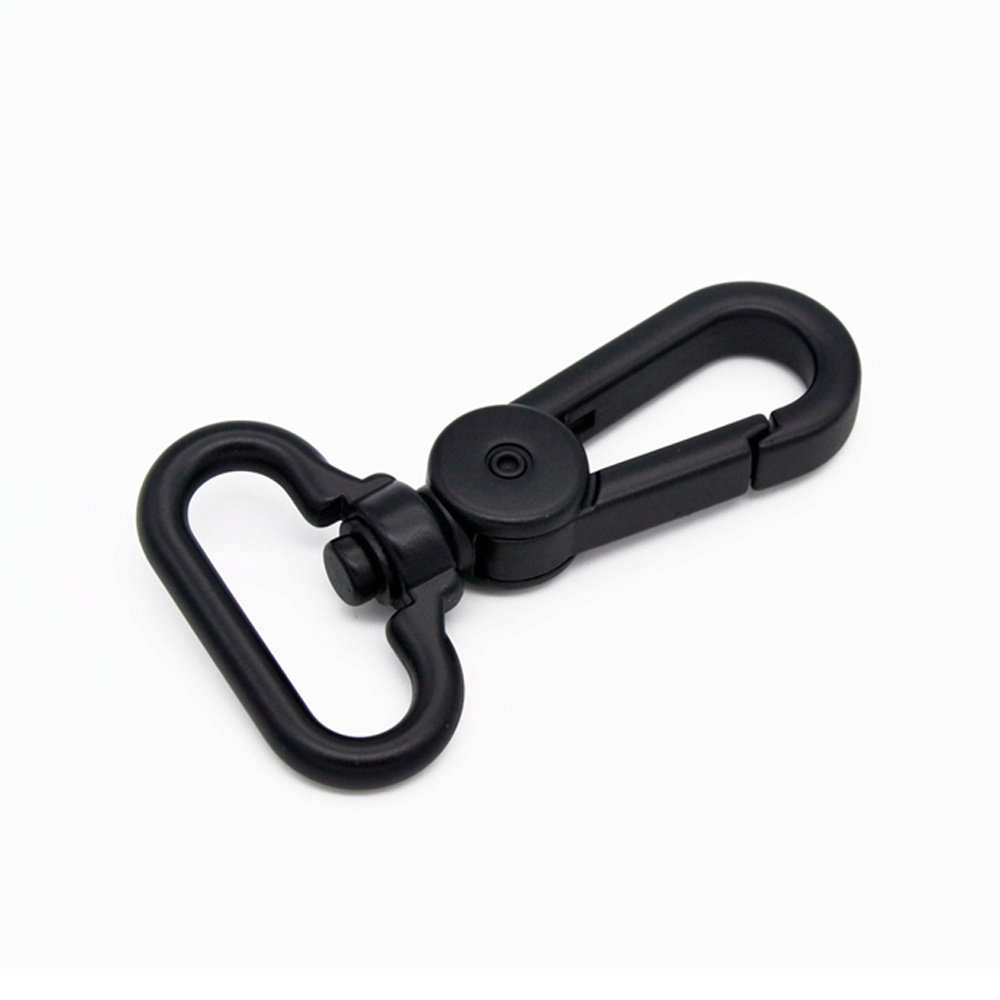 Snap Hook Bag hardware Matte Black 25mm Dog Keychain Metal Swivel Snap Hook