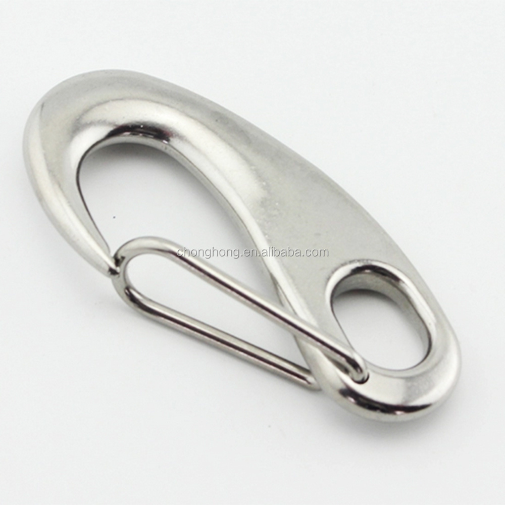 Metal Snap Hook Stainless Steel AISI316 & 304 Spring Snap-Casting Eye End Hook Carabiner Accessory,Spring Snap Hook