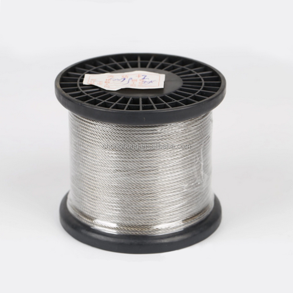 In stock Wholesale Price 1*19 Steel Cable Rope Wires 0.9mm Inox Cable 1x19 Stainless Steel Wire Rope