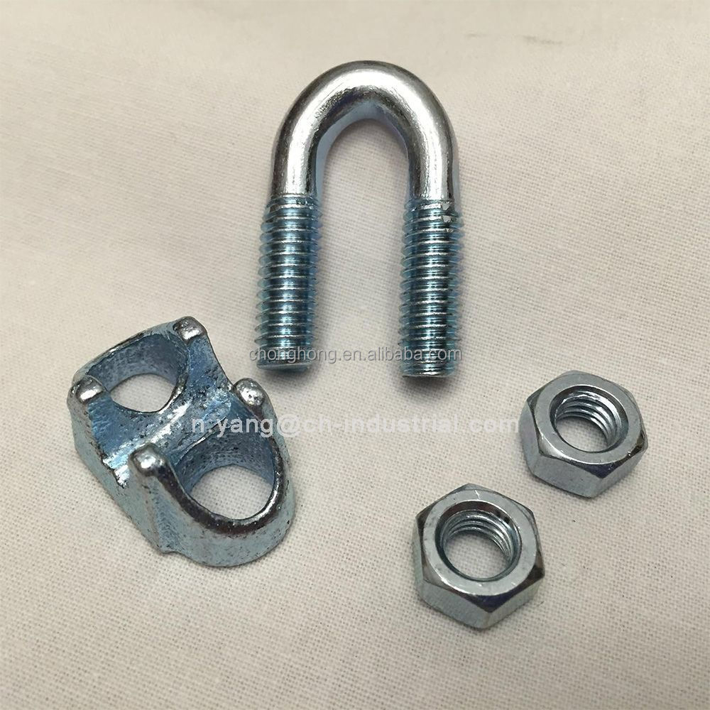 3/16 inch Zinc Plated Wire Rope Clamp Wire Cable Clamps Malleable Electro-Galvanized Wire Rope Clip