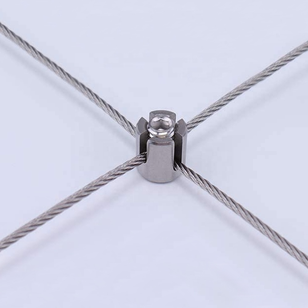 Adjustable Cable Railing Cross Cable Clamps Stainless Steel Cross Rope Clamp for Stainless Steel Wire Rope 2mm 3mm