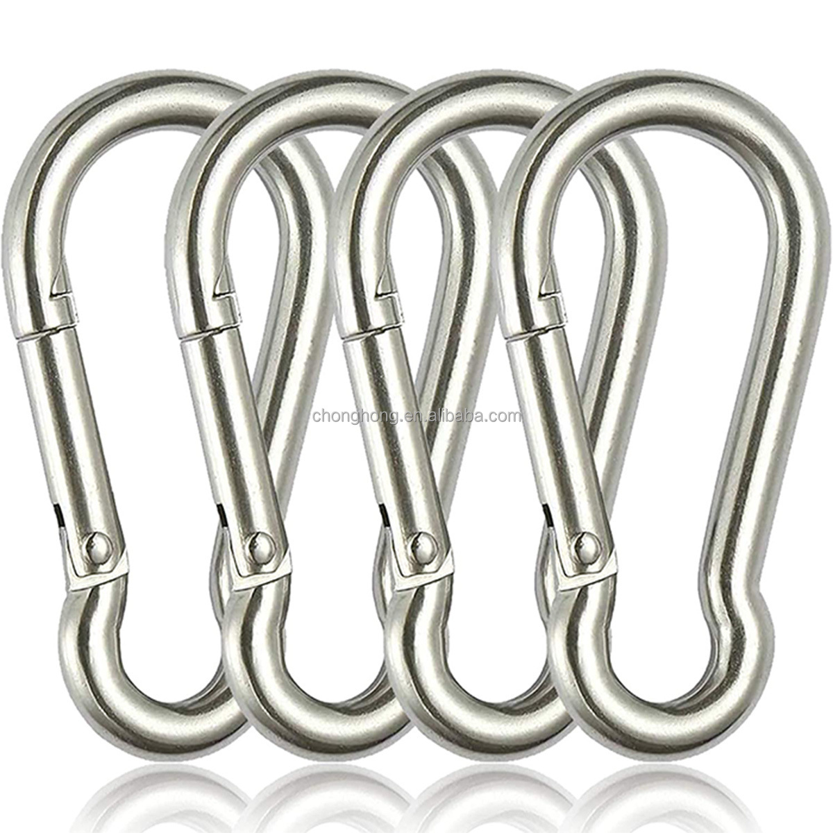 Heavy Duty Carabiners Carabiner Clips Large Stainless Steel Spring Snap Hook for Hammock, Lifting and Hanging