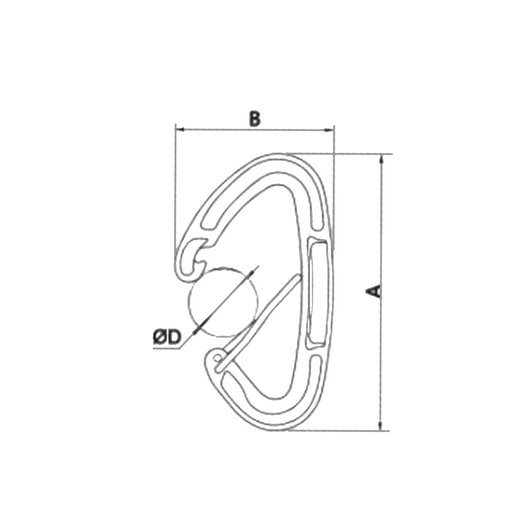 Heavy Duty Carabiner Clip Lightweight Caribeener Clips Aluminum Wiregate Caribeaners for Hammocks,Camping, Key Chains