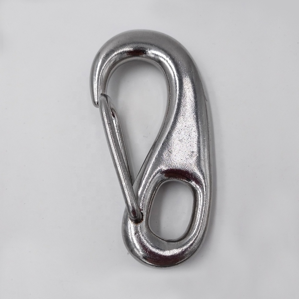 Metal Snap Hook Stainless Steel AISI316 & 304 Spring Snap-Casting Eye End Hook Carabiner Accessory,Spring Snap Hook