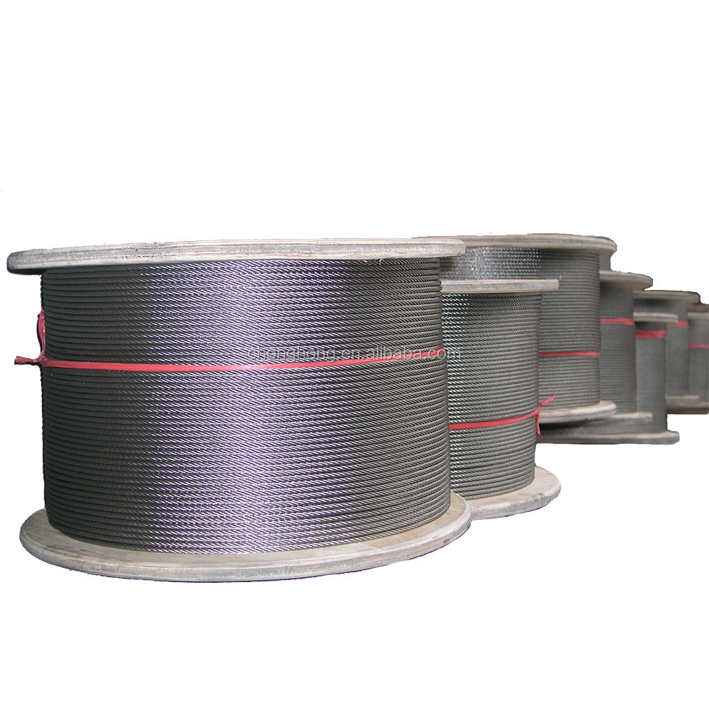 18x7+FC / 18x+IWS Diameter 4mm 6mm 8mm 10mm 12mm 14mm 16mm 18mm 20mm 304/316 Stainless Steel Wire Rope