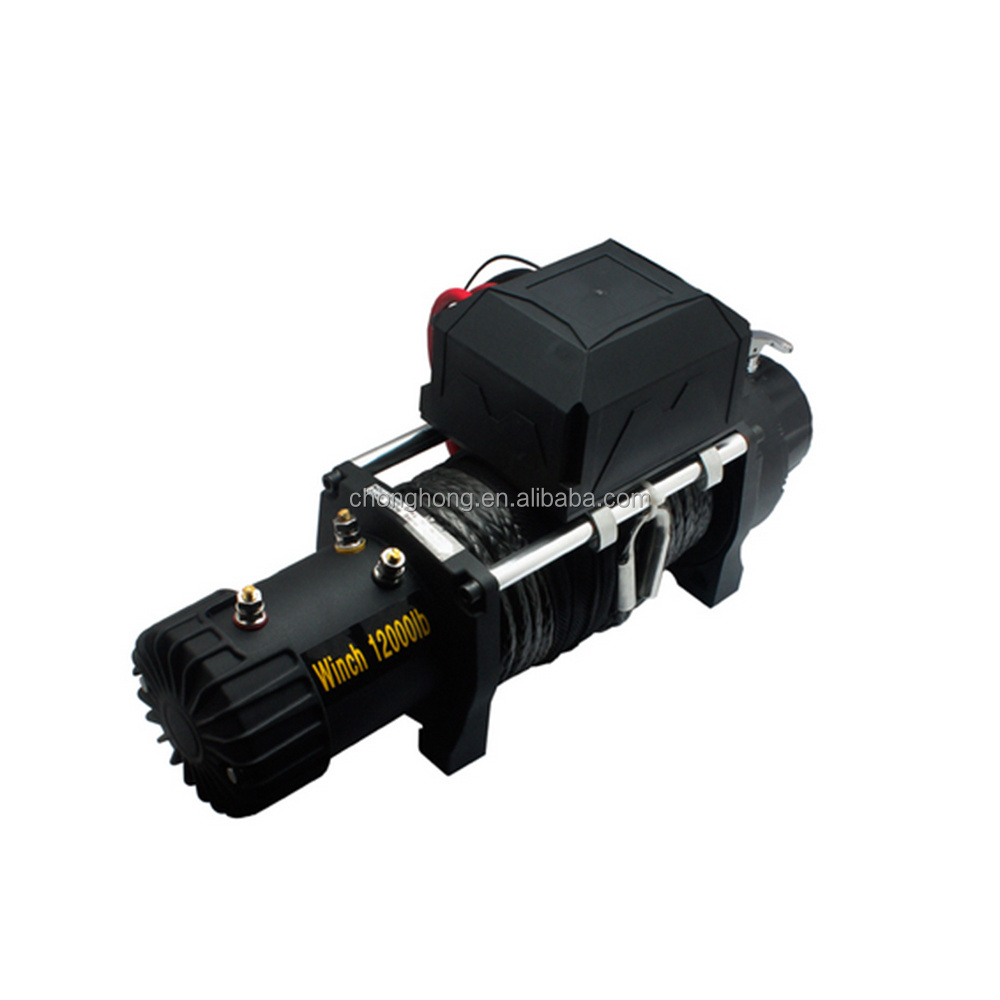 12v 12000lb 4x4 Fully Frosted Electric Winch / 85ft Synthetic Rope / Wireless Remote /4WD Truck Boat Winch