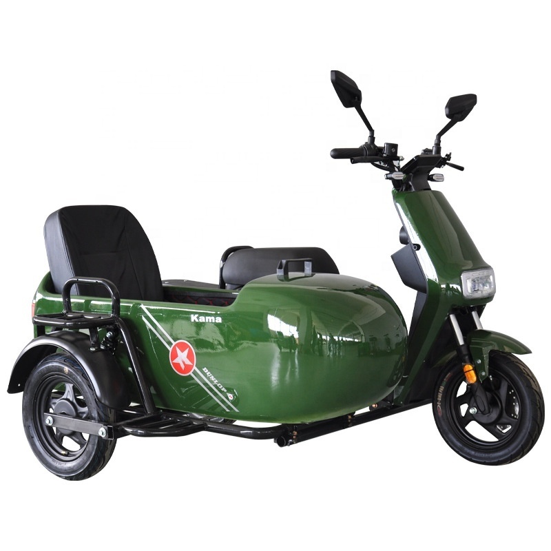 Moped Sidecar electric motorcycles powerful 2000w electric scooters citycoco for adult passenger seat side car