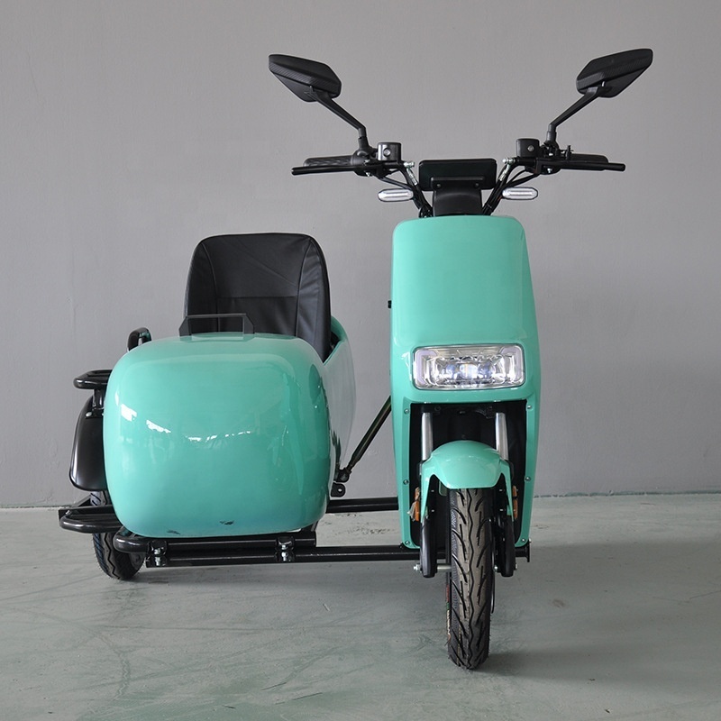 Moped Sidecar electric motorcycles powerful 2000w electric scooters citycoco for adult passenger seat side car