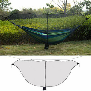 Customizable outdoor nylon portable parachute double camping mosquito net hammock with mosquito net