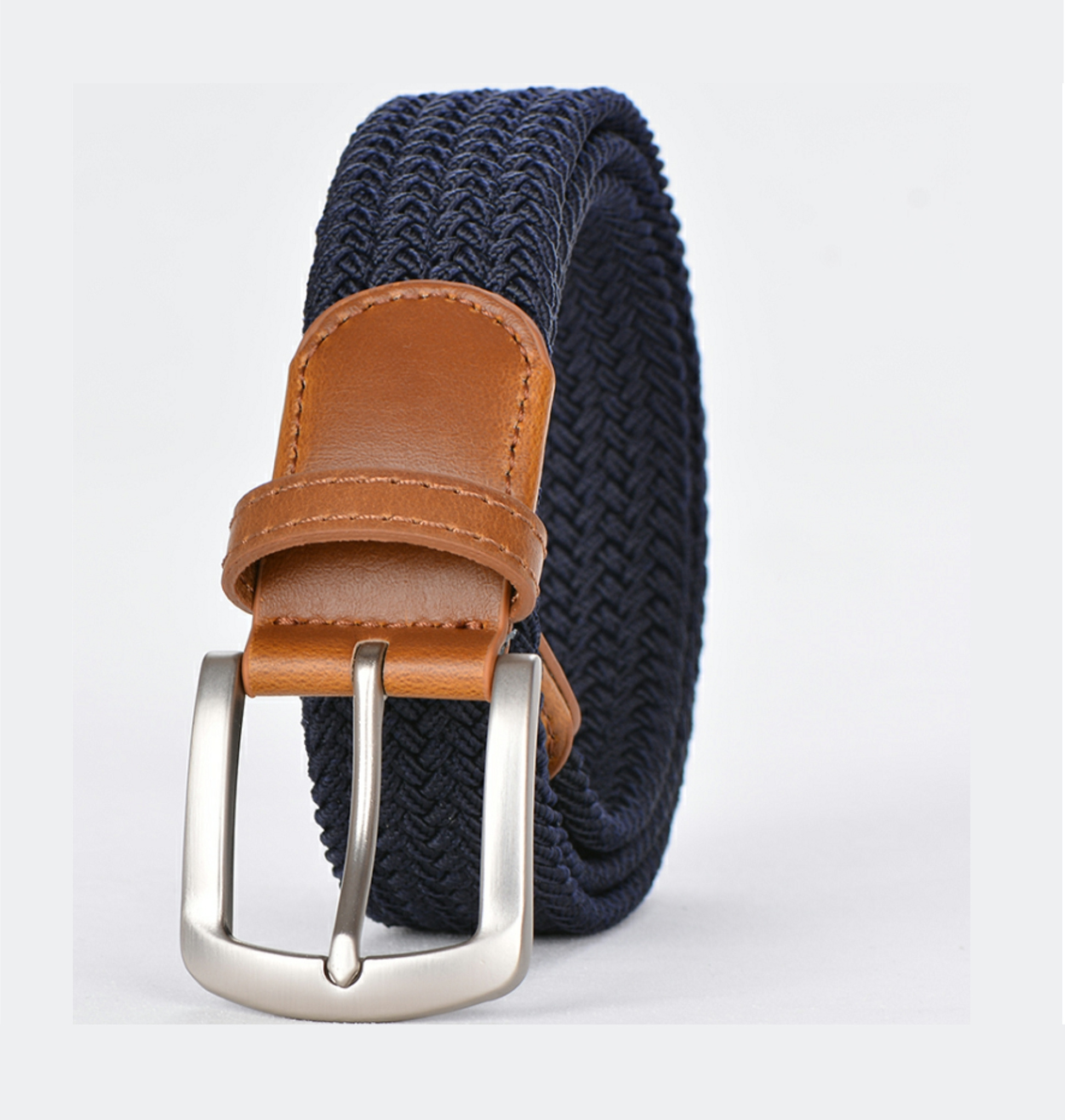 Wholesale Knit Web Weave Woven Golf Belts Unisex Adjustable Women Men Elastic Braided Stretch Belt