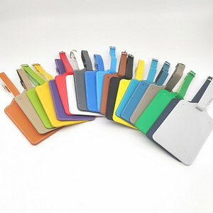 Faux Leather /PU Material Customized luggage Tag with Personalized Logo Eco Friendly PU Leather Luggage Tag