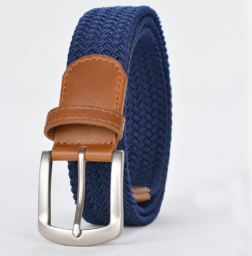 Wholesale Knit Web Weave Woven Golf Belts Unisex Adjustable Women Men Elastic Braided Stretch Belt