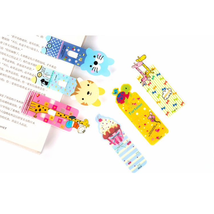 custom die cut shape kids gift cute pvc bookmark