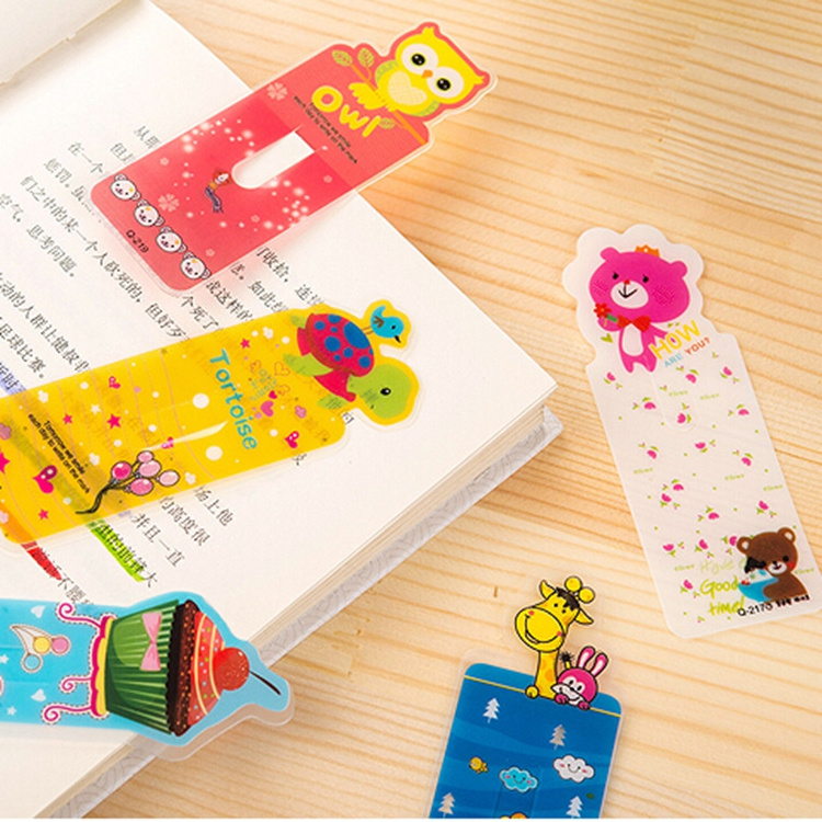 custom die cut shape kids gift cute pvc bookmark