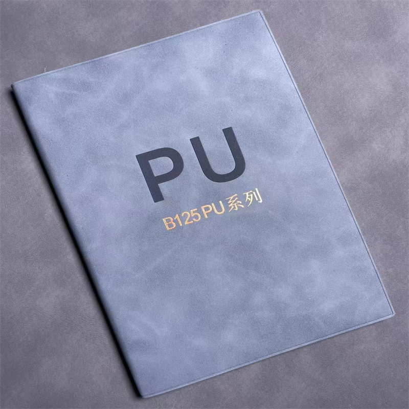 Solid color Classic PU leather soft cover Elegant lined pu cover notebook