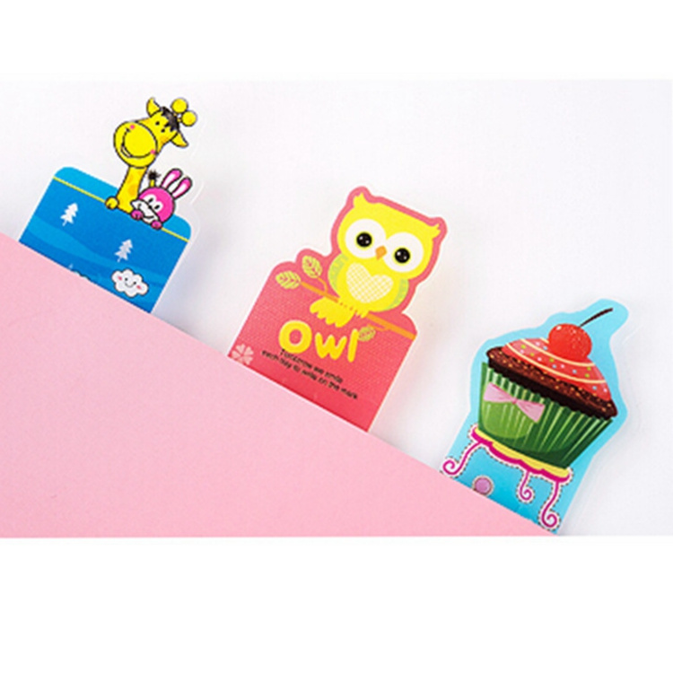 custom die cut shape kids gift cute pvc bookmark