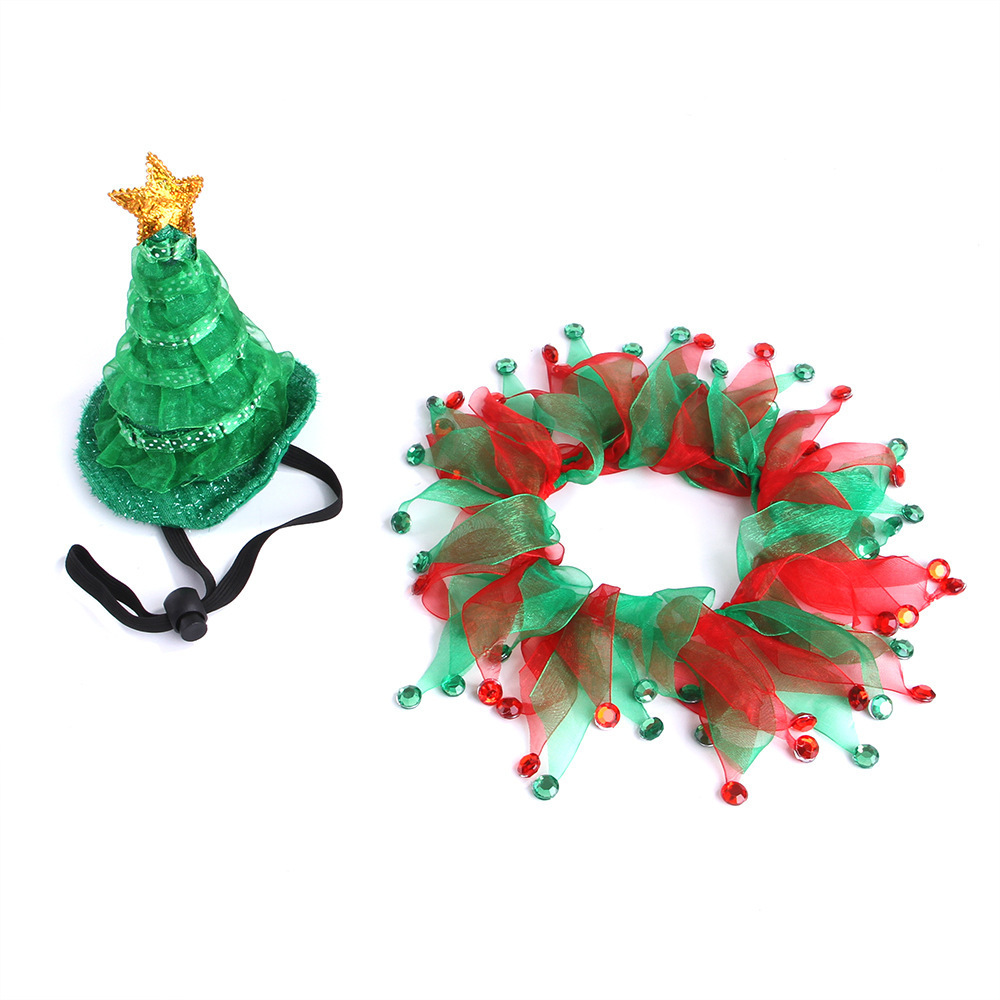 Pet Accessories Festival Christmas Pet Scarf Hat for Dogs Cats Puppy Doggy