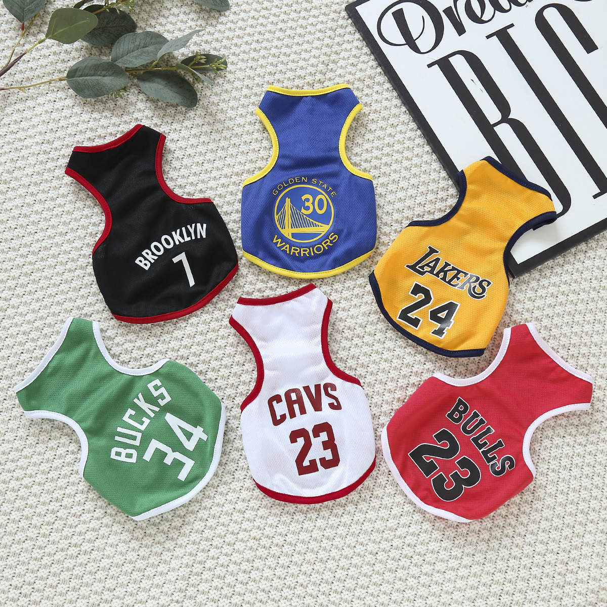 Pet clothes Small and medium dog clothes Breathable clothes dog summer thin sports vest pet basketball clothing