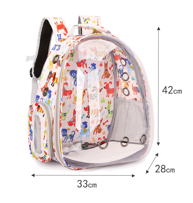 New Portable pet backpack for cats and dogs Clear capsule pet bag for Cats and kittens Breathable backpack