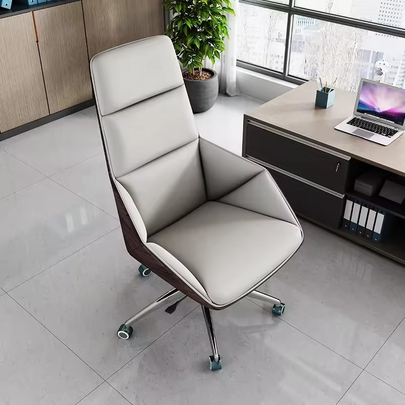 Modern Luxury High Quality Boss/CEO Ergonomic Office Chair Lift Contemporary Swivel Wheel Metal Fabric-for Home Study Conference