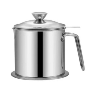 Stainless Steel Filter Oil Pot Household Pouring Oil Bottle Kitchen with Lid Filter Oil Pot