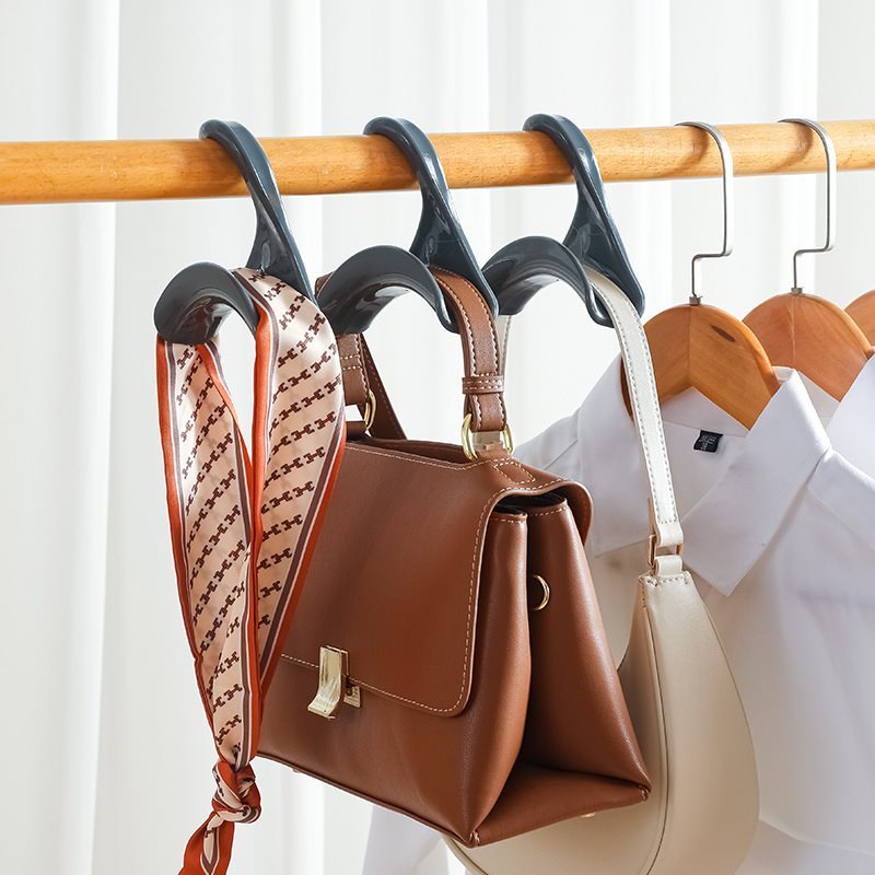 Creative Bag Hook Arched Bag Tie Scarf Hat Storage Rack Wardrobe Hanging Belt Multi-function Hooks Home Hanger