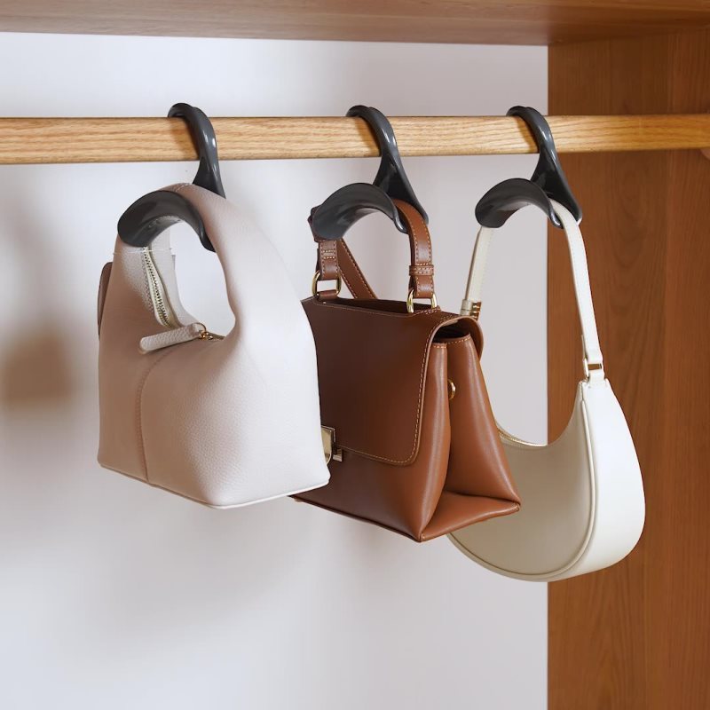 Creative Bag Hook Arched Bag Tie Scarf Hat Storage Rack Wardrobe Hanging Belt Multi-function Hooks Home Hanger