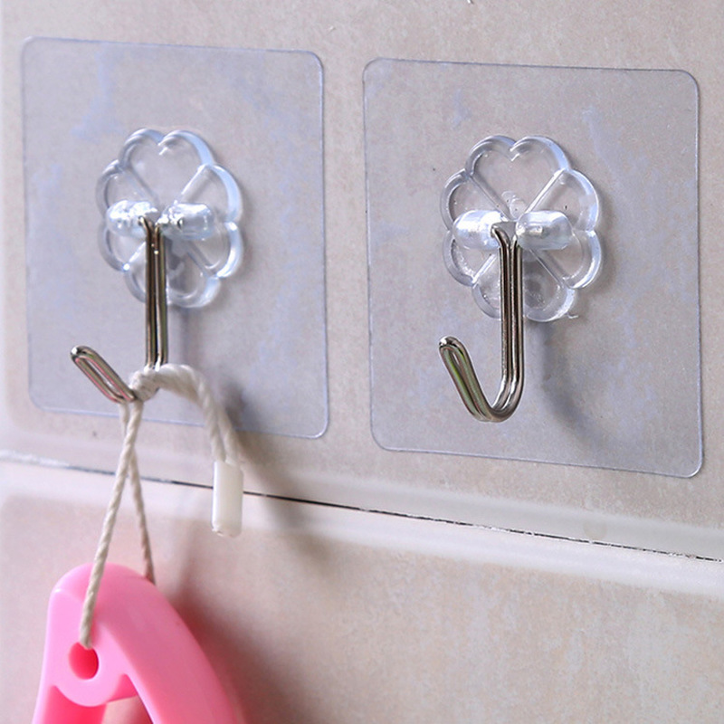 Transparent Strong Self Adhesive Door Wall Hangers Hooks Suction Heavy Load Rack Cup Sucker for Kitchen Bathroom Office