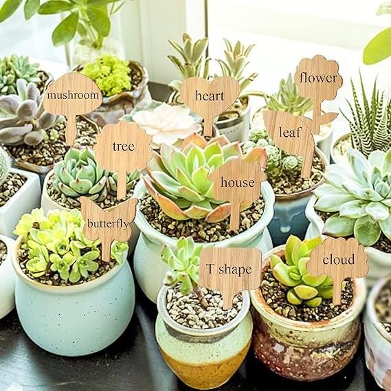 9 Styles Of Cute Plant Label Garden Markers For Wooden Garden Labels For Seeds Herbs Vegetables Gifts