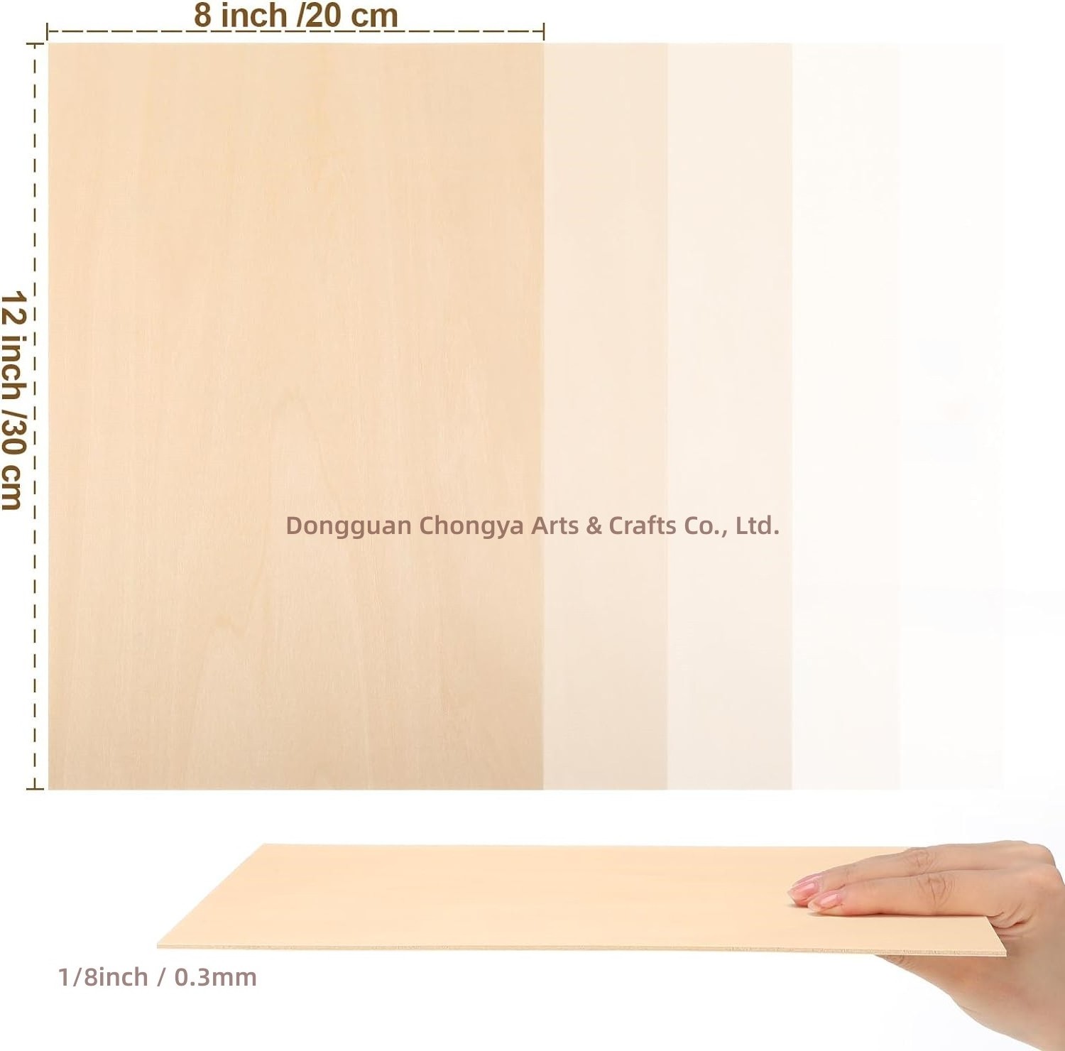 8 x 12 Inch 3mm Basswood Sheets Unfinished Basswood Board for Crafts Cutting Wood Burning DIY Architectural Models Staining