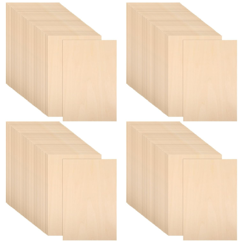 8 x 12 Inch 3mm Basswood Sheets Unfinished Basswood Board for Crafts Cutting Wood Burning DIY Architectural Models Staining