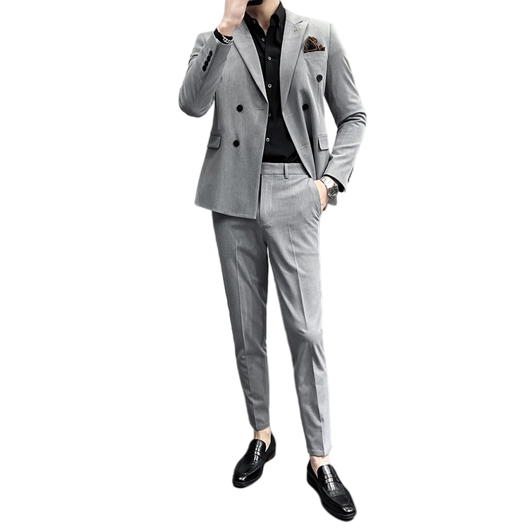 wholesale Men  Suits 3 Pieces Blazer Vest Pants Set Single Breasted Formal Wedding Business Men's