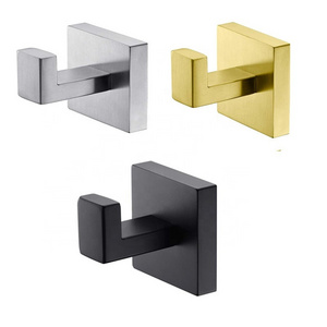 Wall Mount Hook Kitchen Modern Double Hooks Adhesive Bathroom Clothes Display Towel Metal Door Hanger Coat Wall Hooks