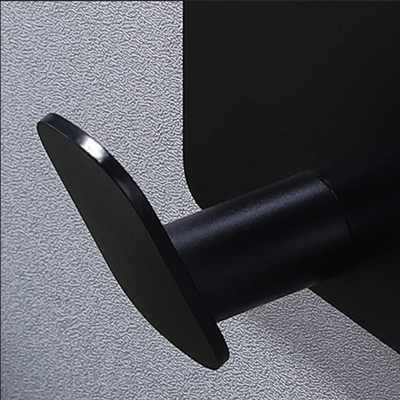 Matte Black Gold Stainless Steel Self Adhesive wall Hook Stick on Bathroom Kitchen Towel Coat Wall Hooks