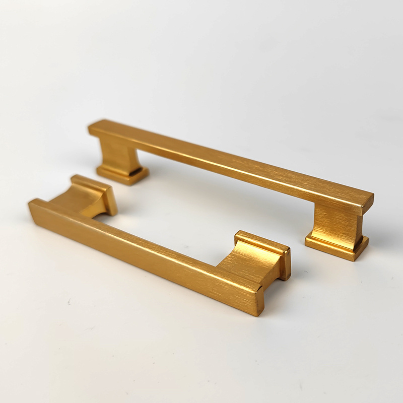 Custom Matte Black Brushed Gold furniture Cabinet Pulls Handles Kitchen Hardware aluminum alloy anodizing drawer door handle