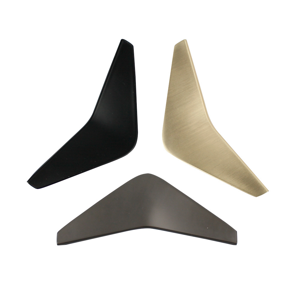 New Matt Black Triangular Aluminum Drawer Pulls Gold Cheap Metal Cabinet Pulls