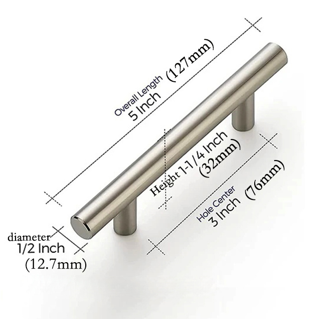 5 inch length Cabinet Pulls Satin Nickel Stainless Steel Kitchen Drawer Pulls Cupboard Pulls Brushed Nickel Cabinet Handles