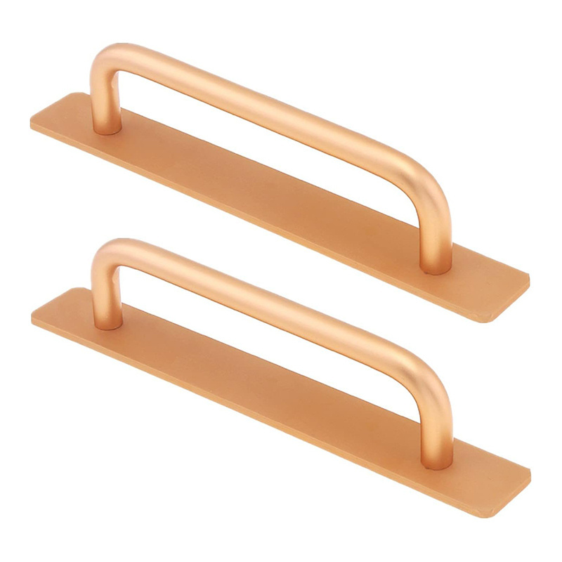 Self-Stick Instant Cabinet Drawer Handles Pulls 2 Pack furniture Aluminum Alloy Drawer Push Pull Handles with Adhesive