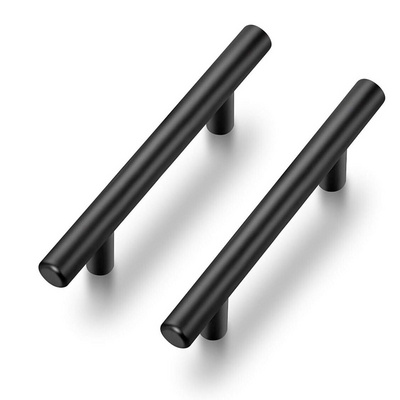 Cabinet Pulls Matte 5 Inch Length 3 Inch Hole Center Black Stainless Steel Kitchen Drawer Pulls Cabinet Handles