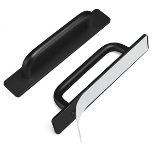 Self-Stick Instant Cabinet Drawer Handles Pulls Aluminum Stick on Handle Adhesive Door Handle for Cabinet Closet Sliding Door