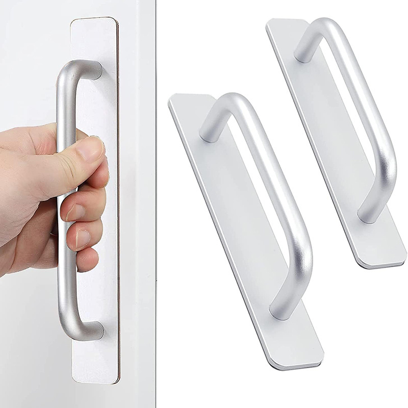 Adhesive Cabinet Door Handles Pulls No Drilling Shower Door Self Stick Cabinet Handles